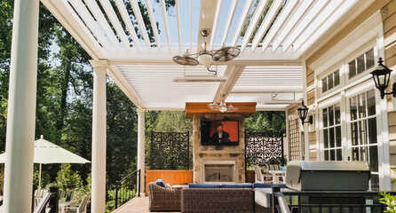 pergola outside house