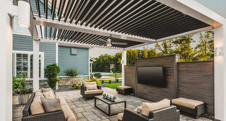 pergola outside house