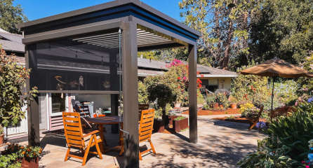 pergola outside house