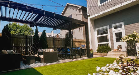 pergola outside house